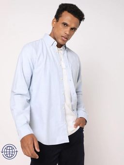 GAP - Blue Men's Regular Fit Button-Down Collar Shirt