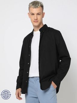 GAP - Black Men's Regular Fit Button-Down Collar Shirt