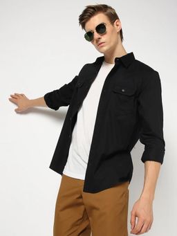 GAP - Black Men's Spread Collar Shirt