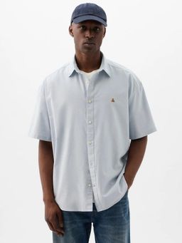 GAP - Blue Men's Oversized Button-Down Shirt