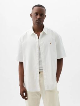 GAP - White Men's Oversized Button-Down Shirt