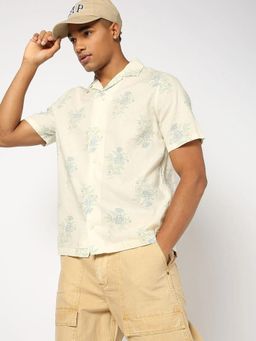 GAP - Multi-Colour Men's Regular Fit Floral Camp Collar Shirt