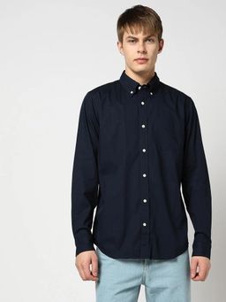 GAP - Navy Blue Men's Button-Down Full Sleeve Shirt