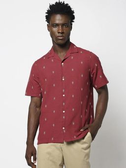 GAP - Red Men's Printed Regular Fit Shirt