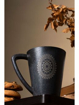 Agro Composites - Stone Black Chakra Coffee Mug - Set Of 4