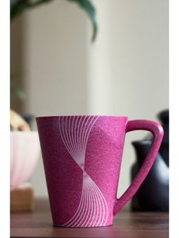 Agro Composites - Bubble Gum Pink Geometry Coffee Mug - Set Of 6