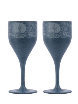 Agro Composites - Cobalt Blue Date Palm Wine Glass - Set Of 2