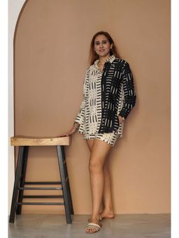 The Quince Life - Women Cotton Multi-Color Colorblock Co-Ord Set