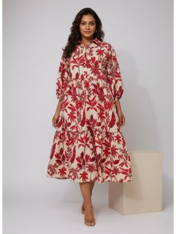 Twenty Dresses by Nykaa Fashion - Womens Red Floral Midi Dress