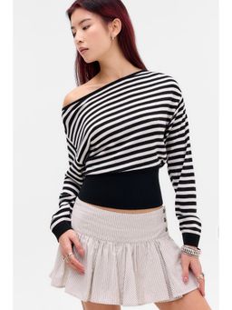 BDG by Urban Outfitters - Ls Bailey Stripes Top - Black