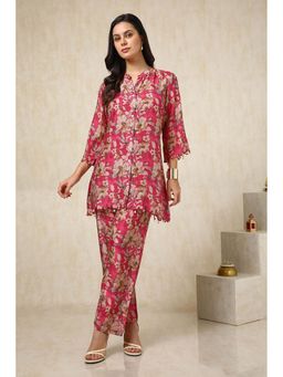 Soch - Women Pink Floral Co-Ord (Set of 2)