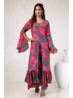 Soch - Women Grey Floral Co-Ord (Set of 2)