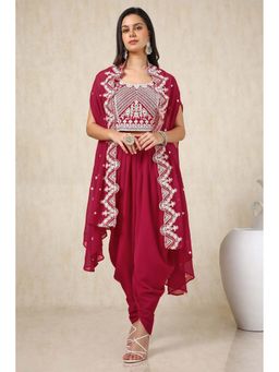 Soch - Women Green Embroidered Co-Ord (Set of 3)