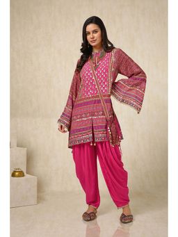 Soch - Women Pink Printed Co-Ord (Set of 3)