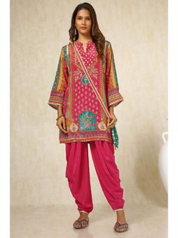 Soch - Women Pink Printed Co-Ord (Set of 3)
