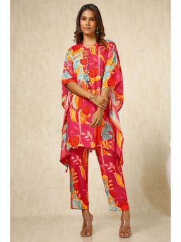 Soch - Women Multi-Color Printed Kaftan Kurta with Pant (Set of 2)