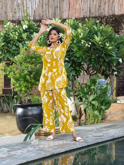 Gahan - Cotton Digital Printed Co-Ord Set - Yellow