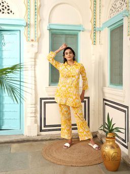 Gahan - Cotton Digital Printed Co-Ord Set - Yellow