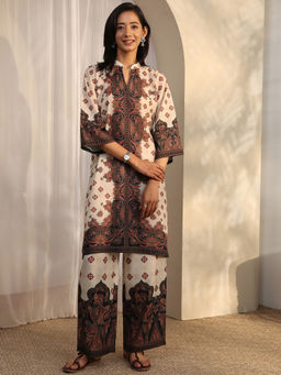 Libas - Off White Floral Printed Co-Ord Set