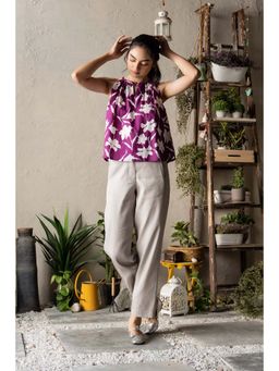 CANOOPI - Corner Bloom Top with Trouser - Purple (Set of 2)