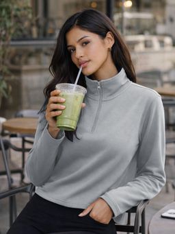 Cava Athleisure - Grey Adaptive Half Zip Sweatshirt