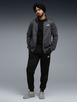Puma - Men Grey Polyester Solid Tracksuit