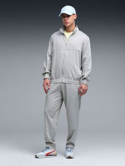 Puma - Men Grey Polyester Solid Tracksuit