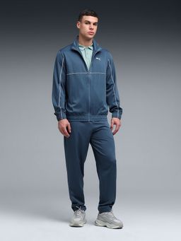 Puma - Men Blue Polyester Solid Tracksuit