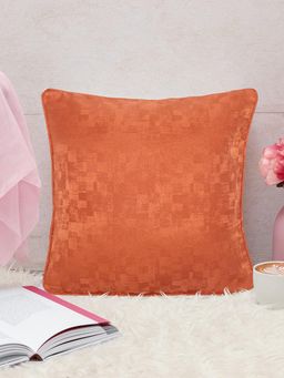 At Home by Nilkamal - Ariana Veera Jacq Abstract Polyester 16x16 Cushion Cover (Rust)
