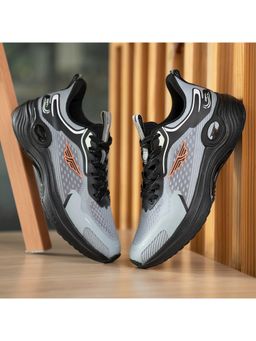 Red Tape - Men Textured Grey and Black Athleisure Walking Shoes