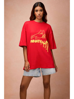 FREAKINS - Women's Whatever! Red T-Shirt