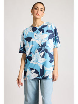 FREAKINS - Aop Women's T-Shirt - Blue Flourish