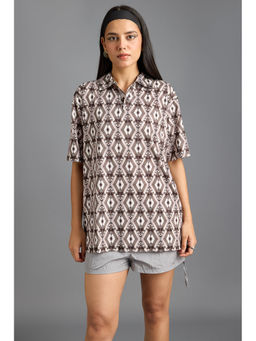 FREAKINS - Modernist Print Women's Polo T-Shirt