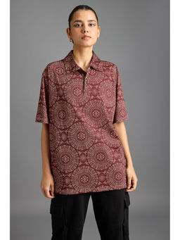 FREAKINS - Warli Print Polo T-Shirt