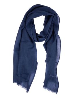 The Tie Hub - Solid Blue Pure Wool Scarf