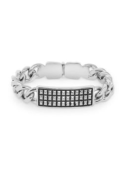 Police - Stainless Steel Bracelet With Rectangular Pattern Design-Pj.24695Bss/01-S