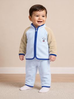Mi Arcus - Blue Color Block Sweatshirt With Pant