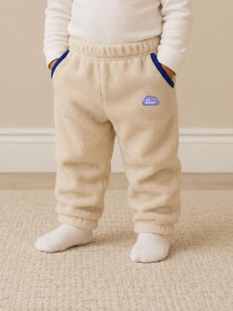 Mi Arcus - Beige Knit Ankle Length Solid Joggers