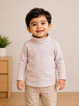 Mi Arcus - Beige Knit Full Sleeves Solid T-Shirt