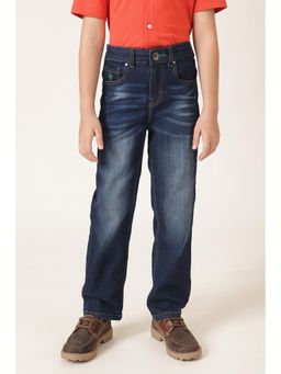 One Friday - Boys Navy Blue Slim Fit Denim Jeans