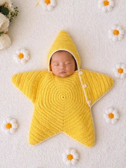Woonie - Yellow Newborn Star Shaped Photography Prop Dress