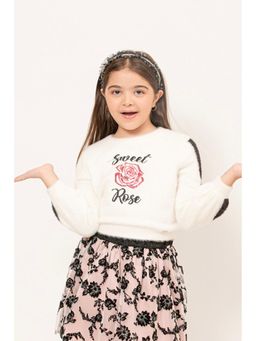 One Friday - Girls Soft Knit Embroidered Sweater