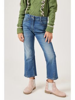 One Friday - Girls Blue Denim Cotton Blend Jeans