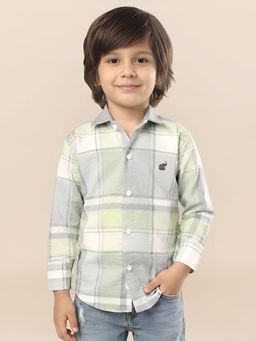 Polka Tots - Multi-Color Cotton Full Sleeve Checks Print Shirt