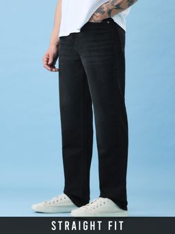 The Souled Store - Straight-Fit Denim Celestial Black Men Jeans