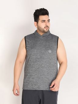 CHKOKKO - Men Cotton Gym Tank Tops Sleeveless Sports Vest In Grey