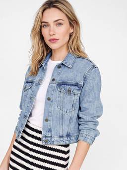 max - Women Solid Denim Blue Jacket