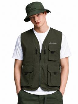 Eddie Bauer - Pathfinder 8-Pocket Utility Green Jacket
