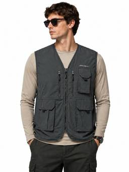 Eddie Bauer - Pathfinder 8-Pocket Utility Beige Jacket