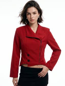 Outzidr - Red Structured Jacket